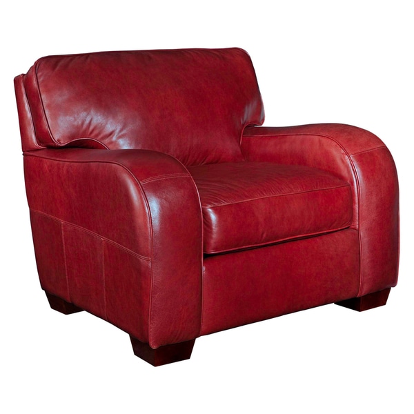 Broyhill Melanie Red Leather Chair - Free Shipping Today - Overstock ...
