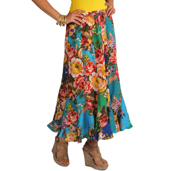 Shop La Cera Women's Floral Print Swirl Skirt - Free Shipping Today ...