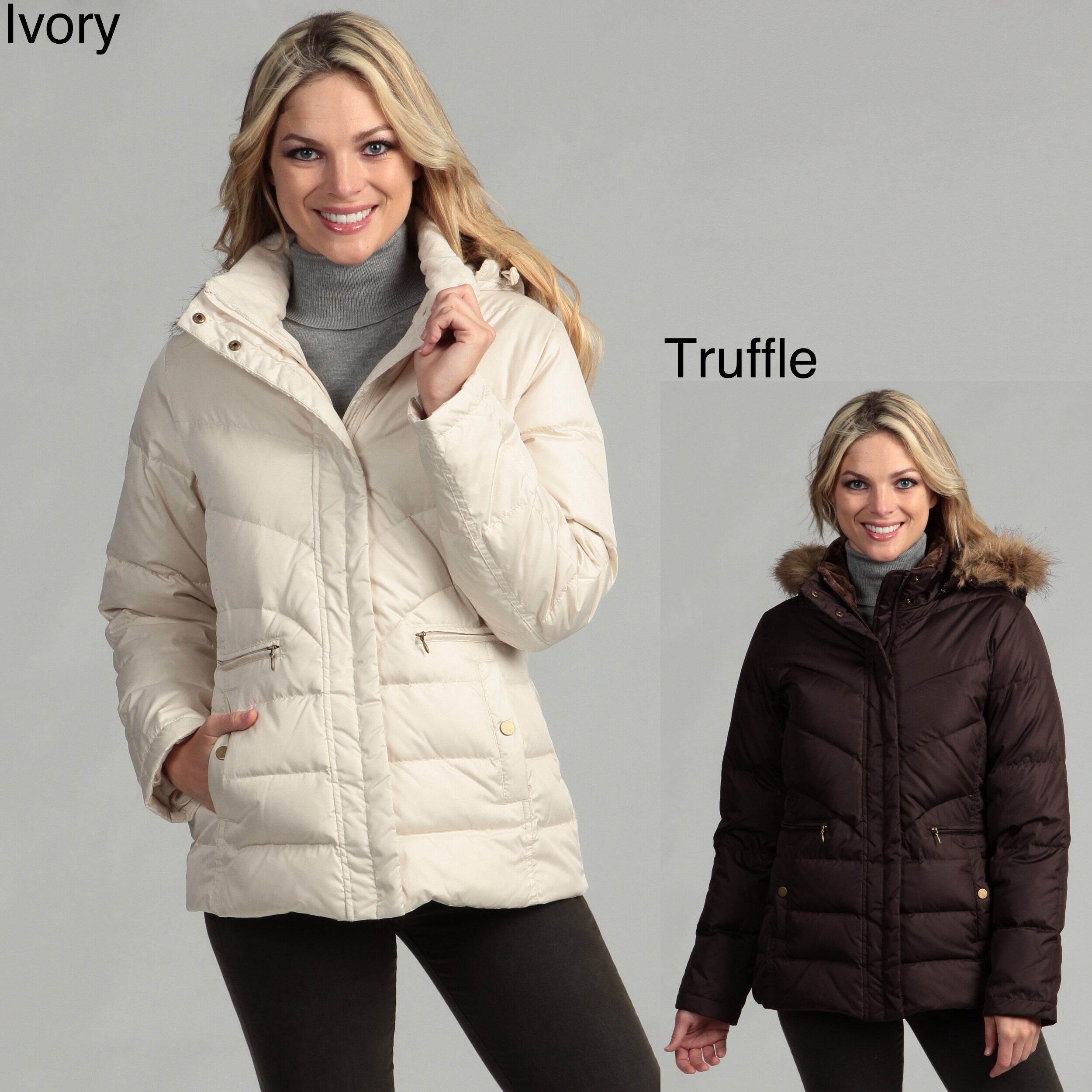 womens down jacket with removable hood