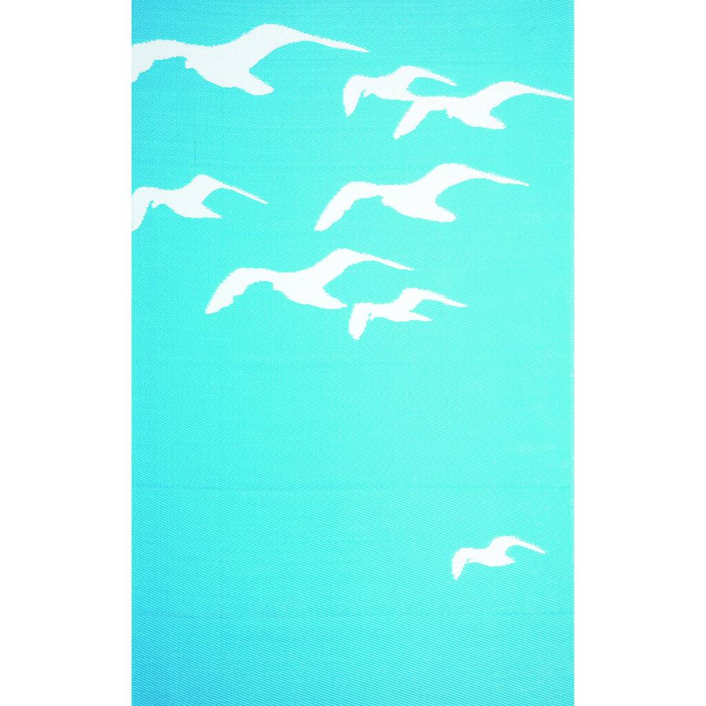 b.b.begonia Seagull Reversible Design Blue and White Outdoor Area Rug
