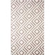 preview thumbnail 2 of 3, b.b.begonia Malibu Reversible Design Beige and White Outdoor Area Rug