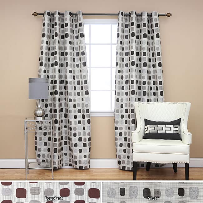 Aurora Home Metallic Dot Grommet 84-inch Curtain Pair - 52 x 84