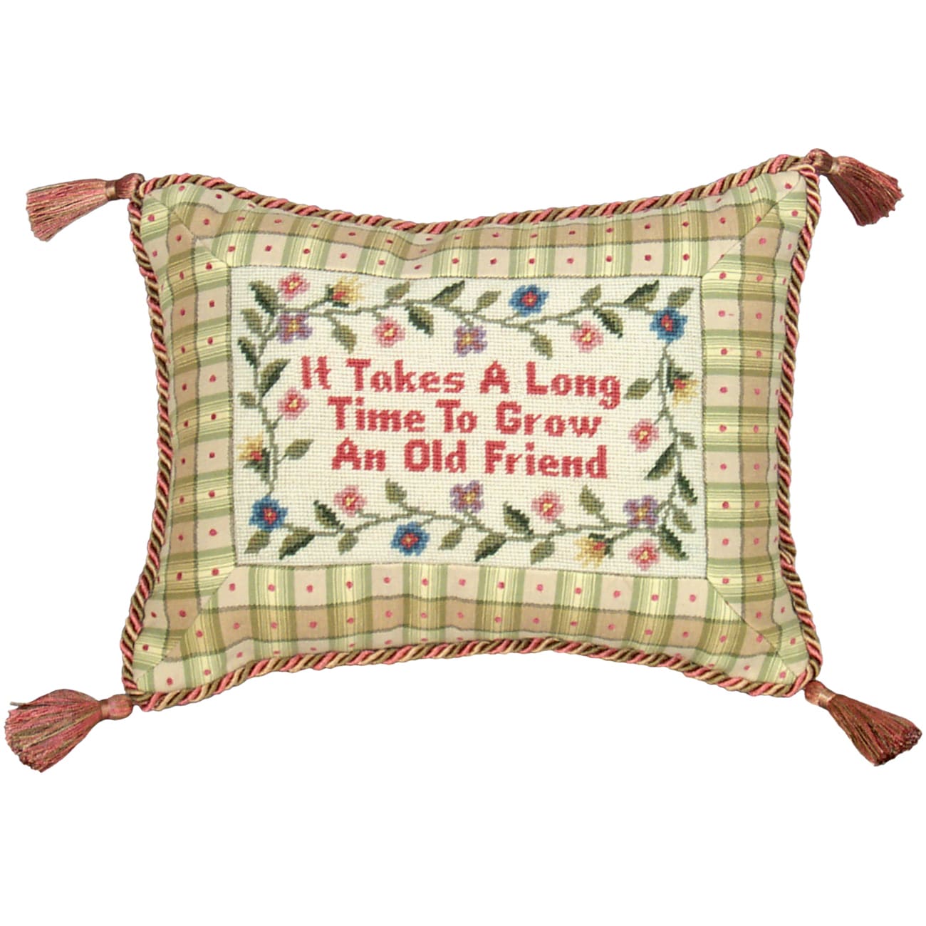 It Takes A Long Time Petit point Pillow