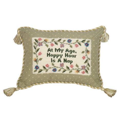 'At My Age...' Petit-point Pillow