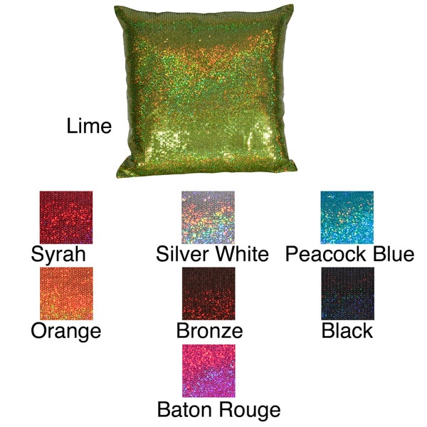 Jazzy Sequins 17 inch Square Pillow Thro Throw Pillows