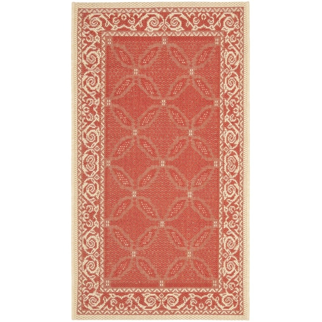 Poolside Red/ Natural Indoor Outdoor Rug (2 X 37)