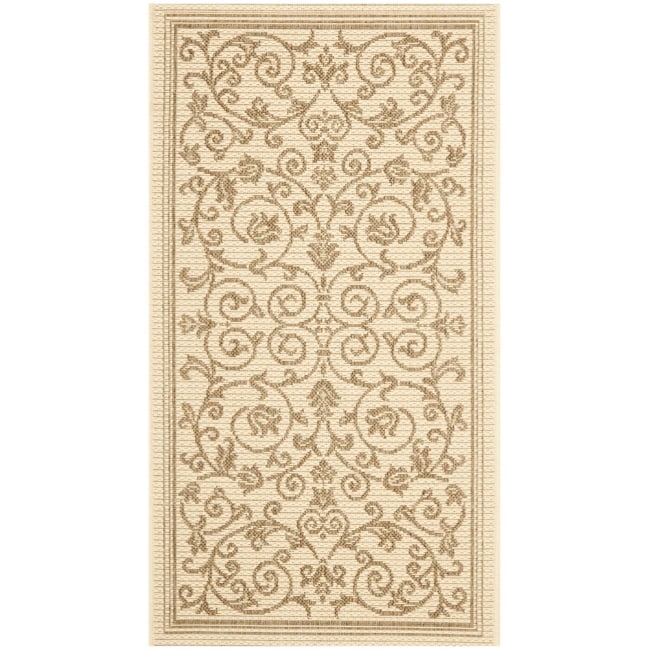 Poolside Flower Natural/brown Indoor/outdoor Rug (2 X 37)