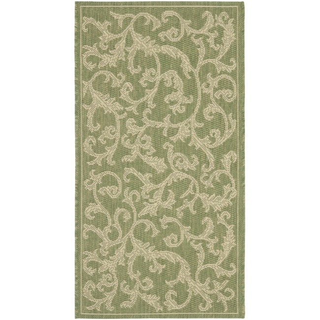 Poolside Olive/natural Indoor/outdoor Accent Rug (2 X 37)