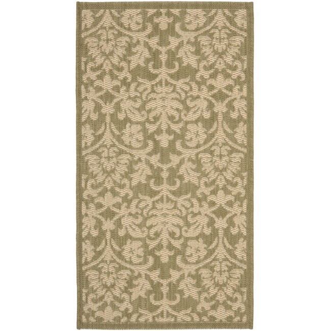 Poolside Olive/natural Polypropylene Indoor/outdoor Rug (2 X 37)