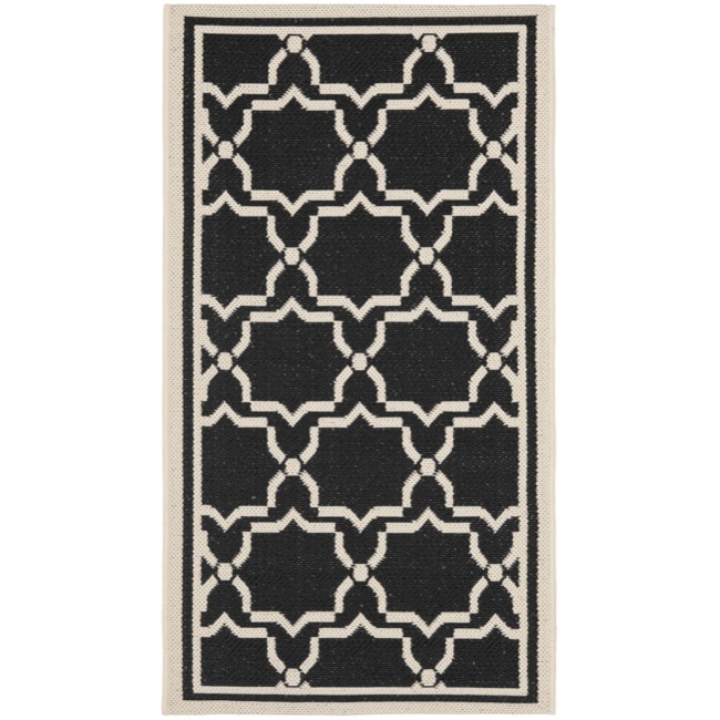 Poolside Black/ Beige Indoor/ Outdoor Rug (2 X 37)