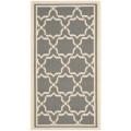 Safavieh Courtyard Poolside Dark Grey/ Beige Indoor/ Outdoor Rug - 2' x 3'-7"