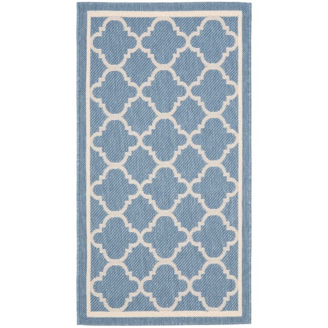 Poolside Blue/beige Indoor/outdoor Polypropylene Rug (2 X 37)