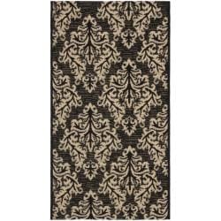 Poolside Black/ Cream Indoor/ Outdoor Rug (2' x 3'7) Safavieh Accent Rugs