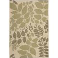 Safavieh Poolside Cream/ Green Indoor/ Outdoor Rug - 8' x 11'2