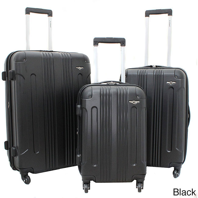 Rockland London Lightweight 3 piece Hardside Spinner Upright Luggage Set