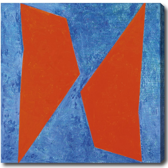 Orange and Blue Abstract Oil on Canvas Art  ™ Shopping