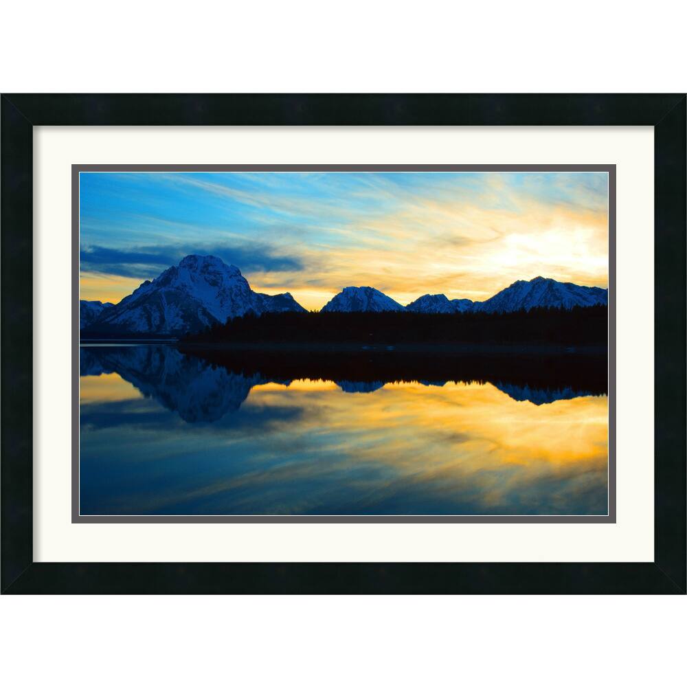 Andy Magee 'Teton Sunset' Small Framed Art Print