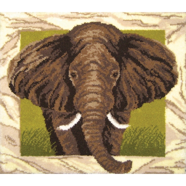 Shop Elephant Portrait Latch Hook Kit Free Shipping Today Overstock