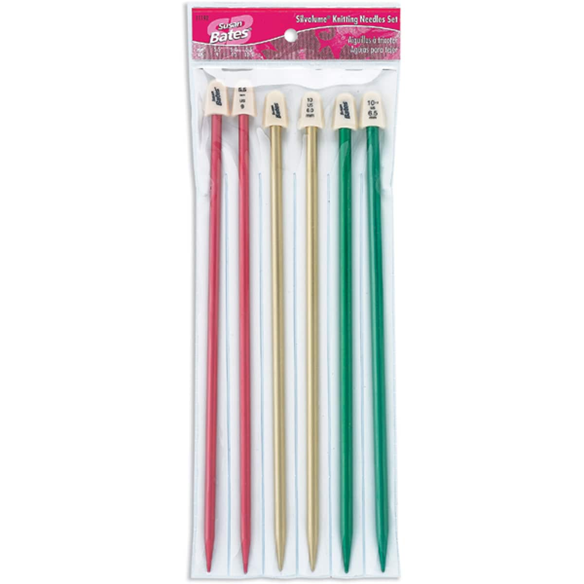 Silvalume 10 Knitting Needles Gift Set 3 Pair