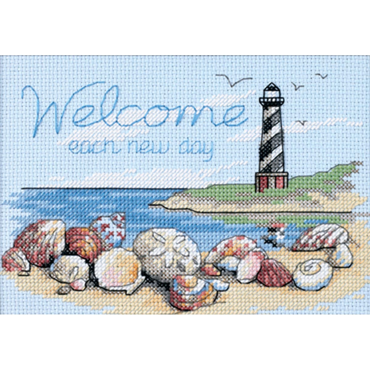 Welcome Each New Day Mini Counted Cross Stitch Kit 7x5