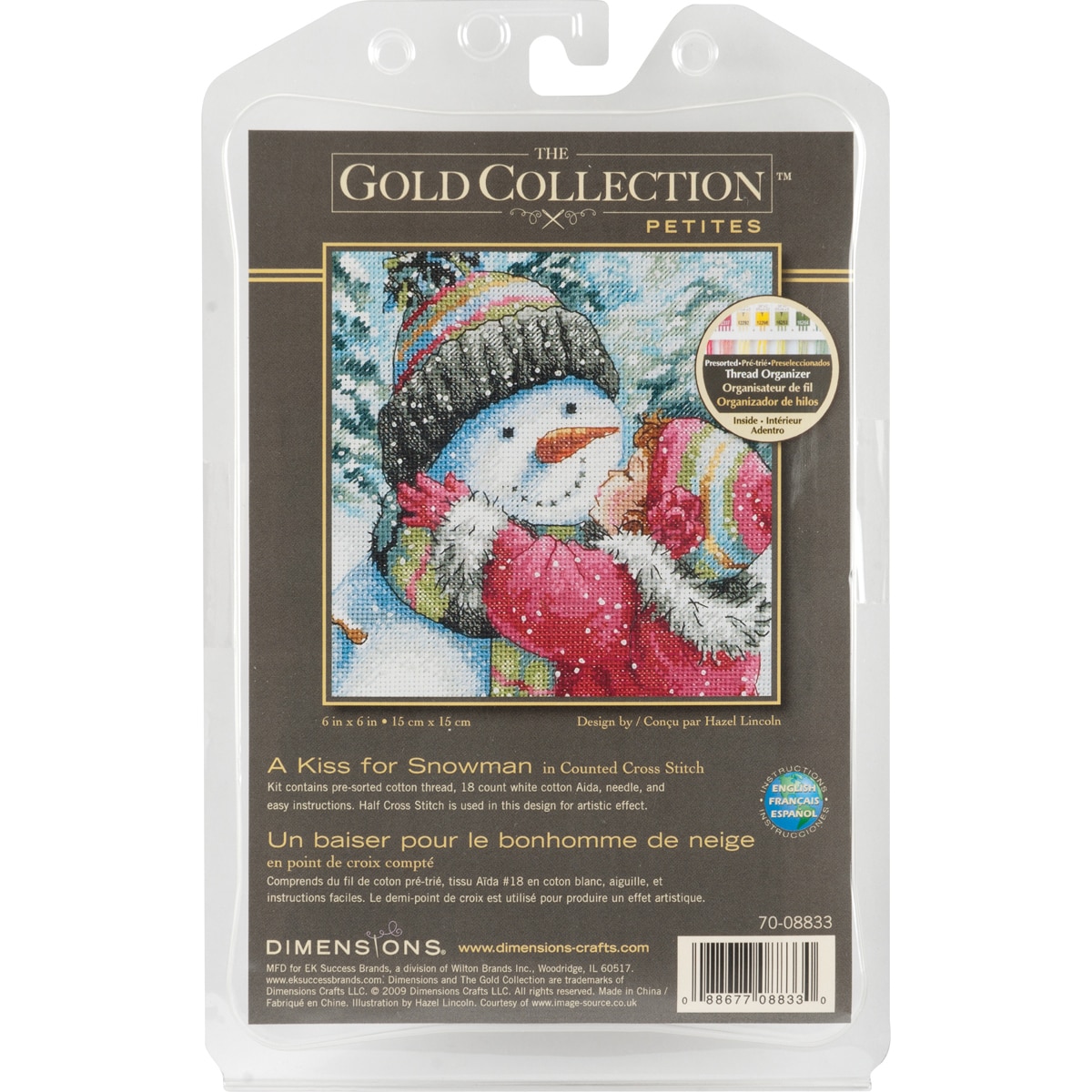 Dimensions Gold Petite Snowman /& Reindeer Counted Cross Stitch Kit-5/"X7/" 18 Coun