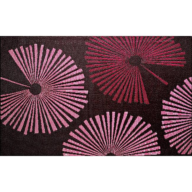 b.b.begonia Fantasia Reversible Design Brown and Red Outdoor Area Rug - 4' x 6'