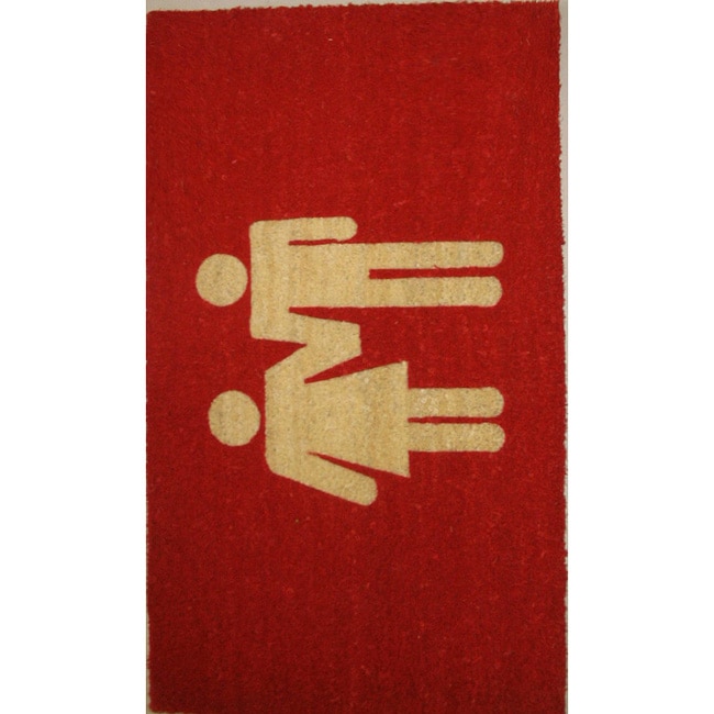 Cocoa Matting Family Red Door Mat (18 X 30)