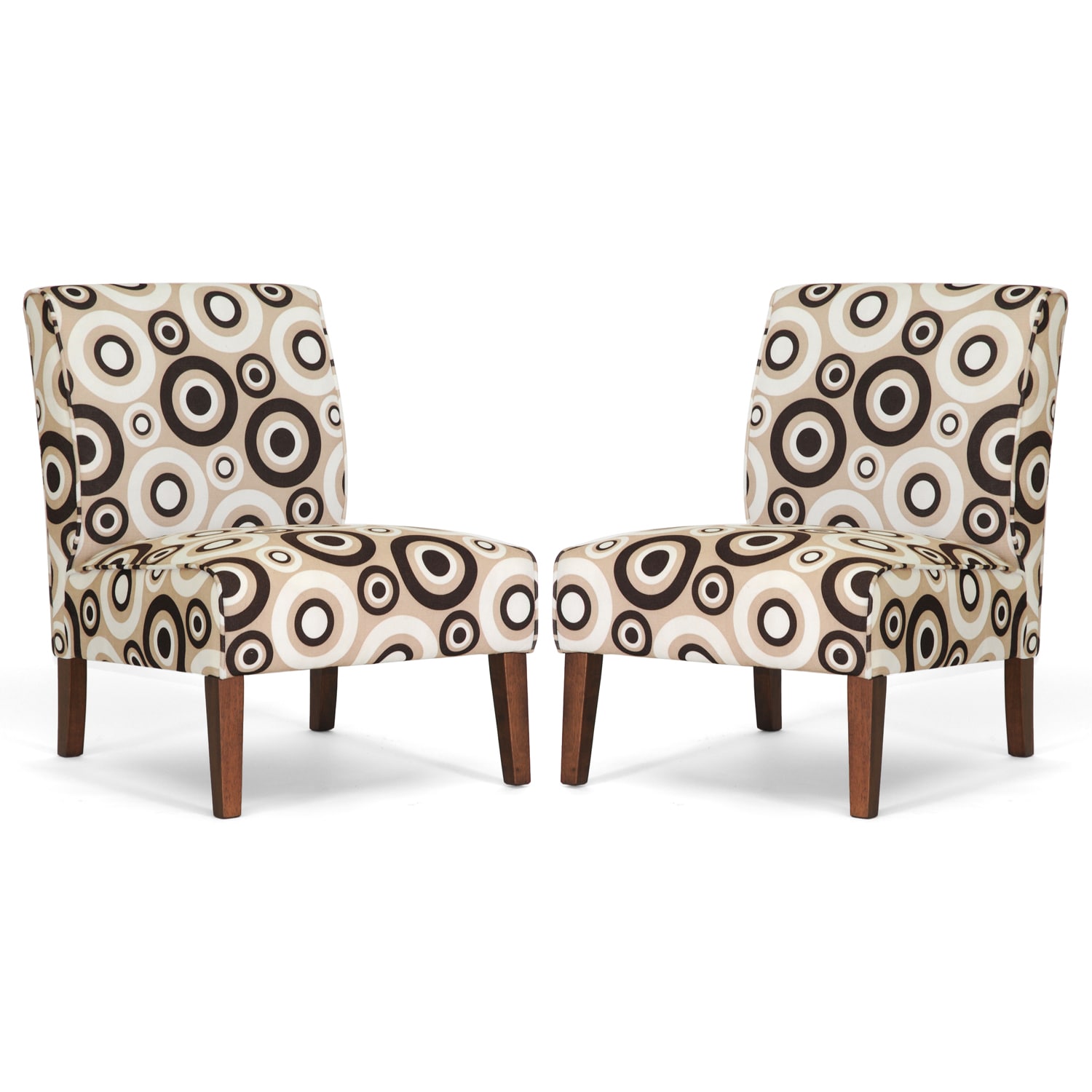 accent chair with circle pattern