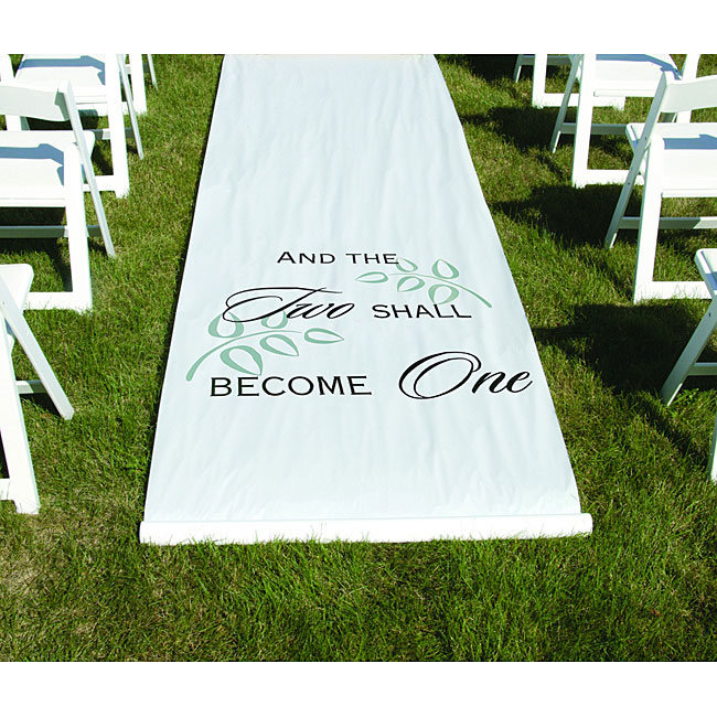 Hbh White Two Shall Become One Aisle Runner