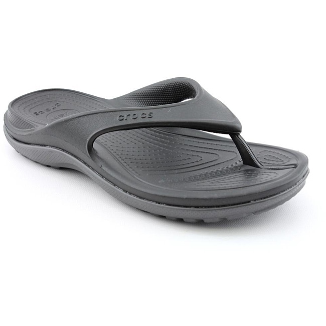 Crocs Men's Duet Athens Black Sandals - Free Shipping On Orders Over ...