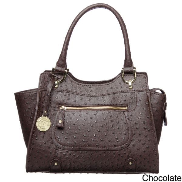 Shop London Fog Ostrich Embossed Satchel Bag - Free Shipping Today ...