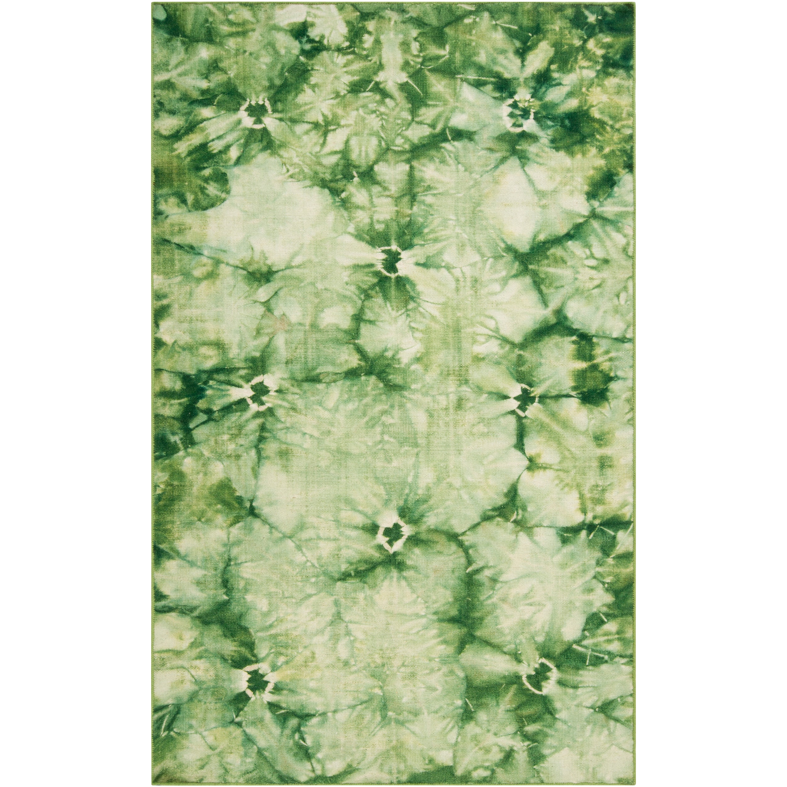 Hand woven Green Caparo Street Wool Rug (36 X 56)