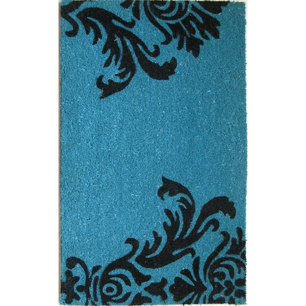 Cocoa Matting 'Neptune' Blue Door Mat (16 x 24)