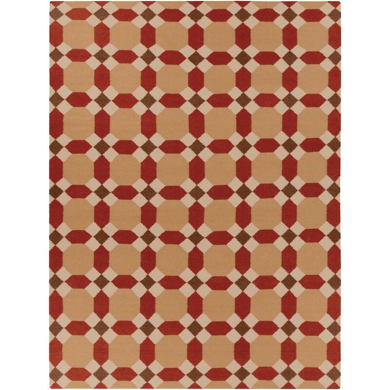 Hand-woven Queens Bay Wool Area Rug - 8' x 11' - 8' x 11' - 8' x 11' - Caramel
