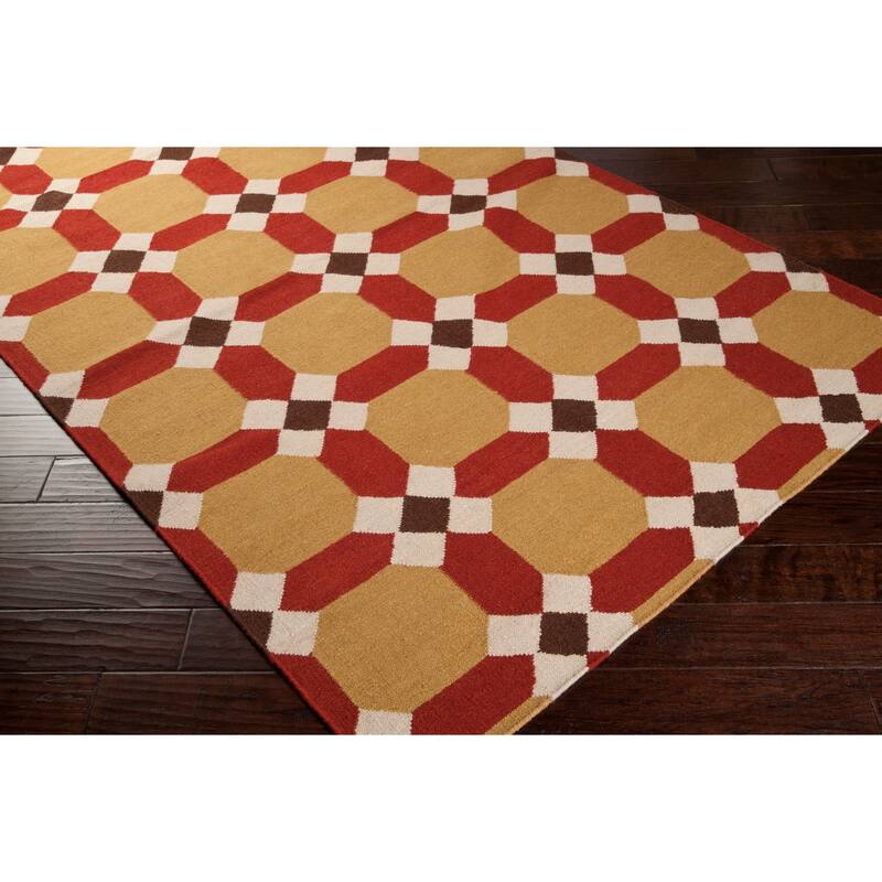 Hand-woven Queens Bay Wool Area Rug - 8' x 11' - 8' x 11'