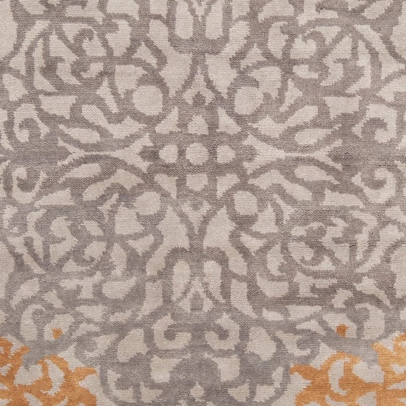 Hand-knotted Gray Castle New Zealand Wool Area Rug - 8' x 11' - 8' x 11'