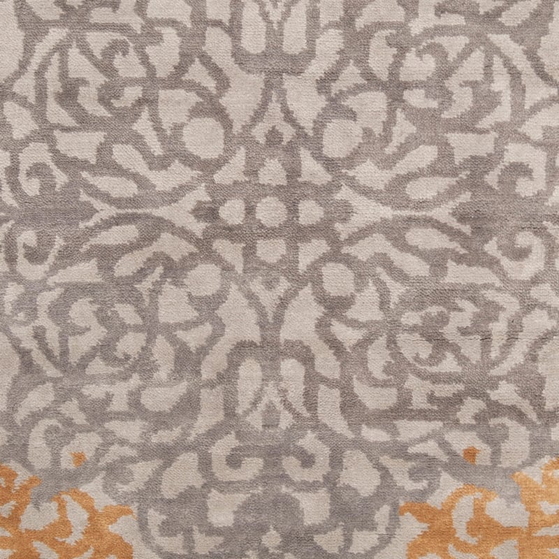 Hand-knotted Gray Castle New Zealand Wool Area Rug - 8' x 11' - 8' x 11'