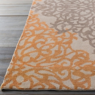 Hand-knotted Gray Castle New Zealand Wool Area Rug - 8' x 11' - 8' x 11'