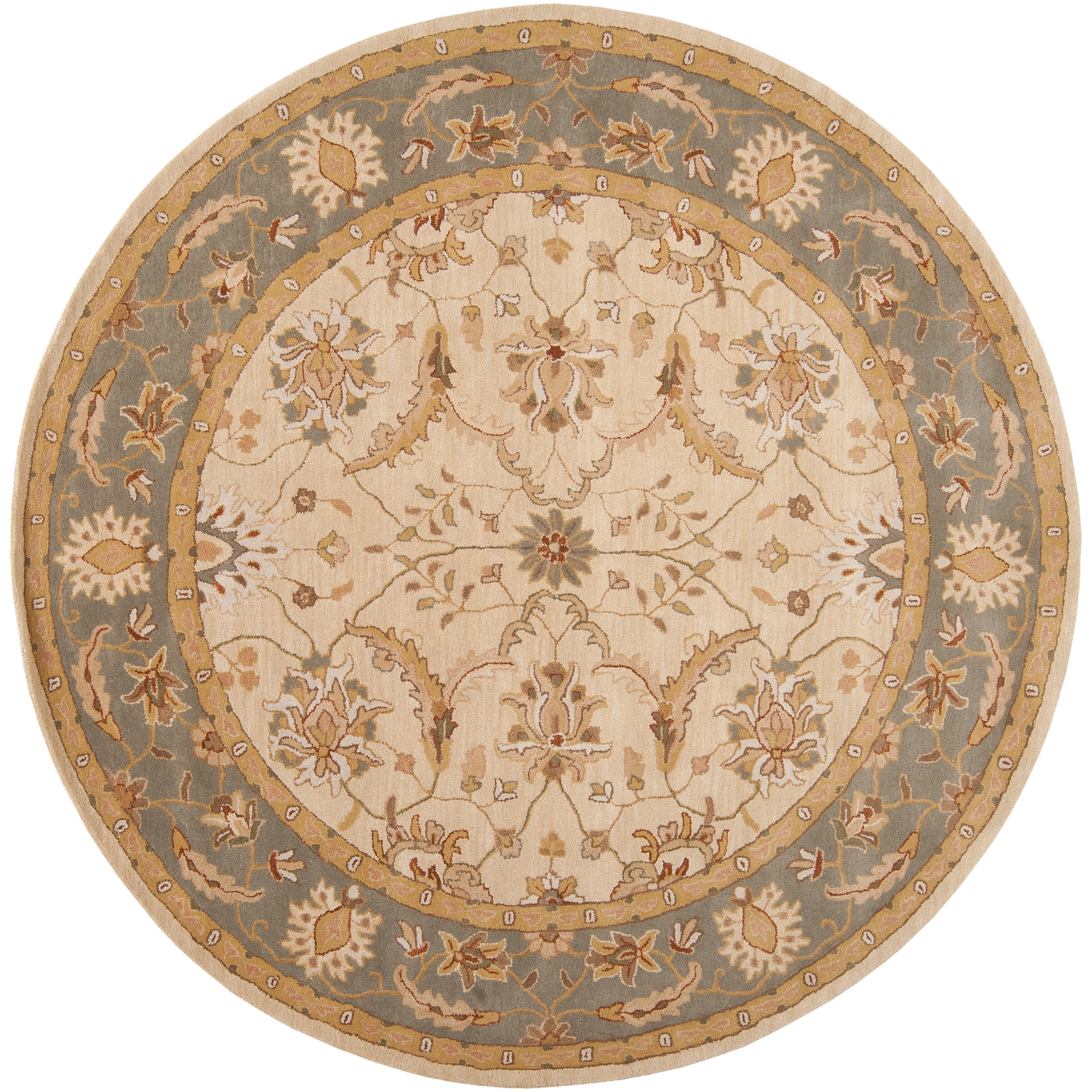 Hand tufted Beige Caven New Zealand Wool Rug (8 Round)