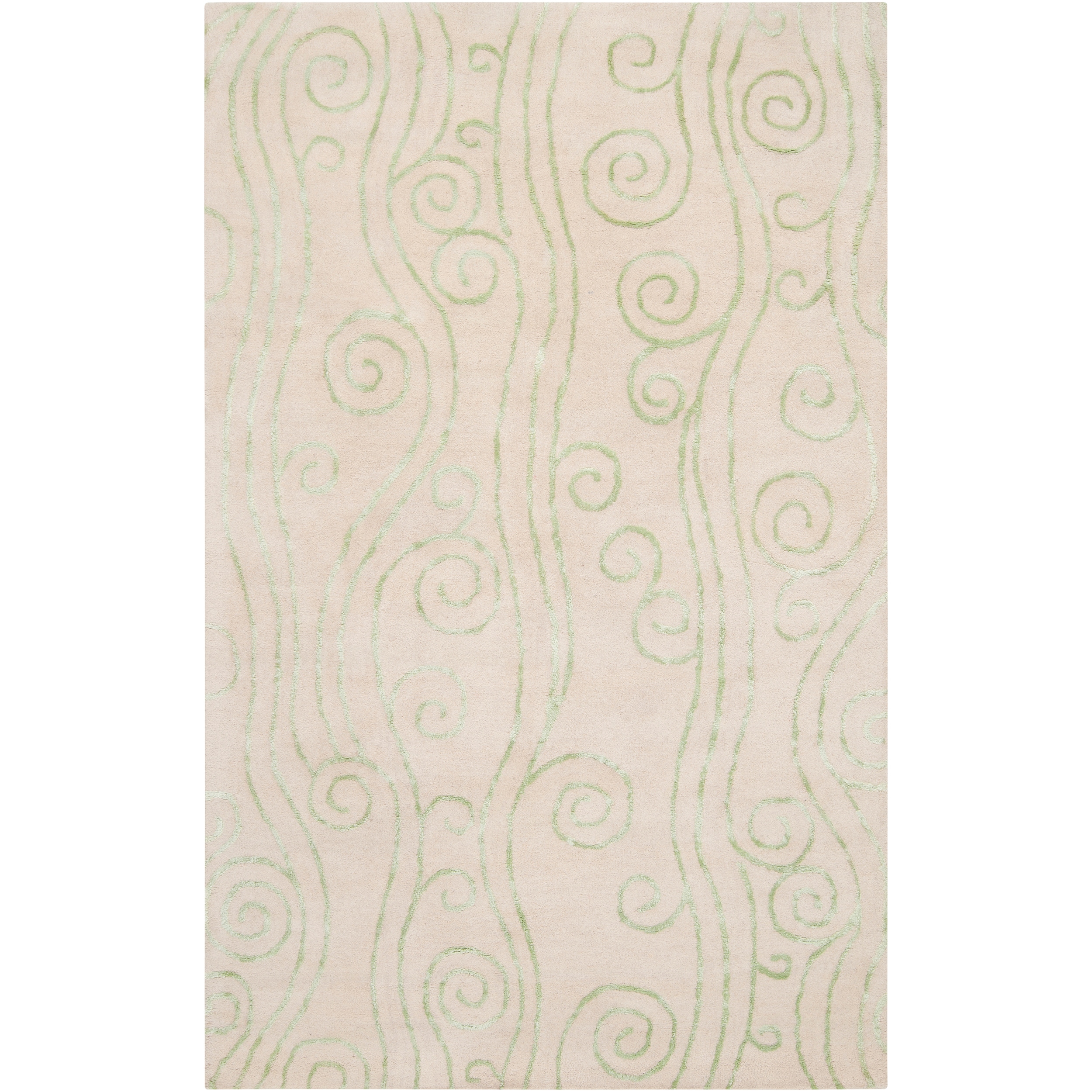 Somerset Bay Casual Hand tufted Bacelot Bay Green Beach inspired Wool Rug (33 X 53)