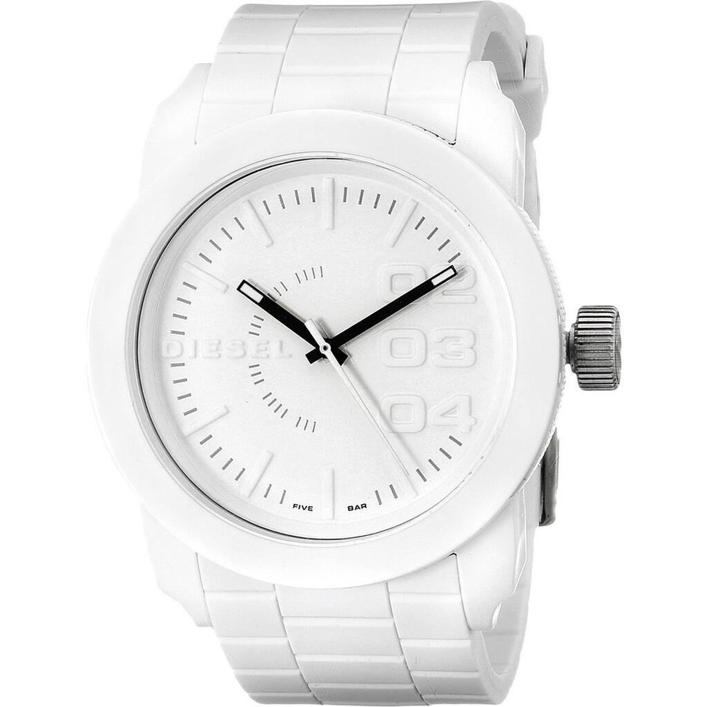 Diesel Men's Dz1436 'Double Down' White Silicone Watch