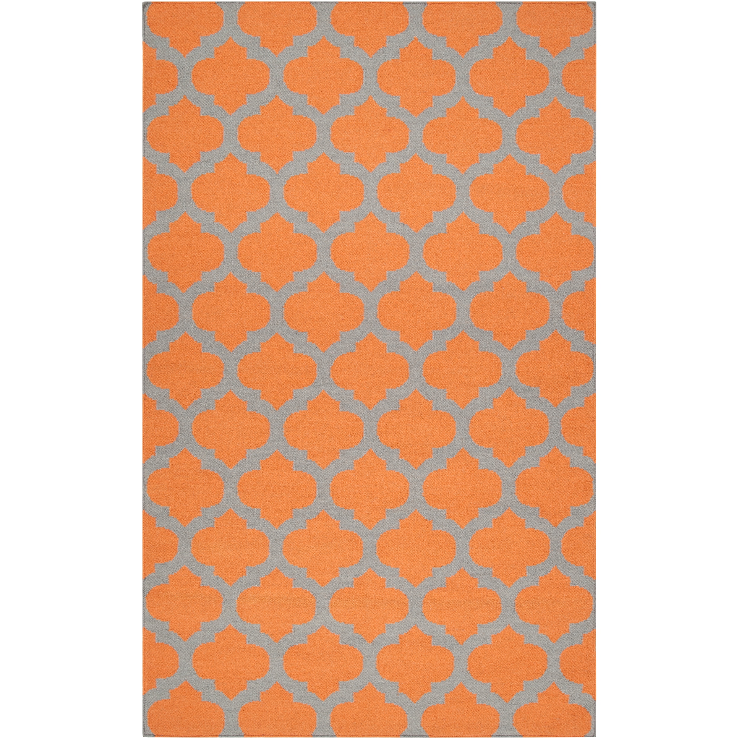 Hand woven Orange Caroni Wool Rug (8 X 11)