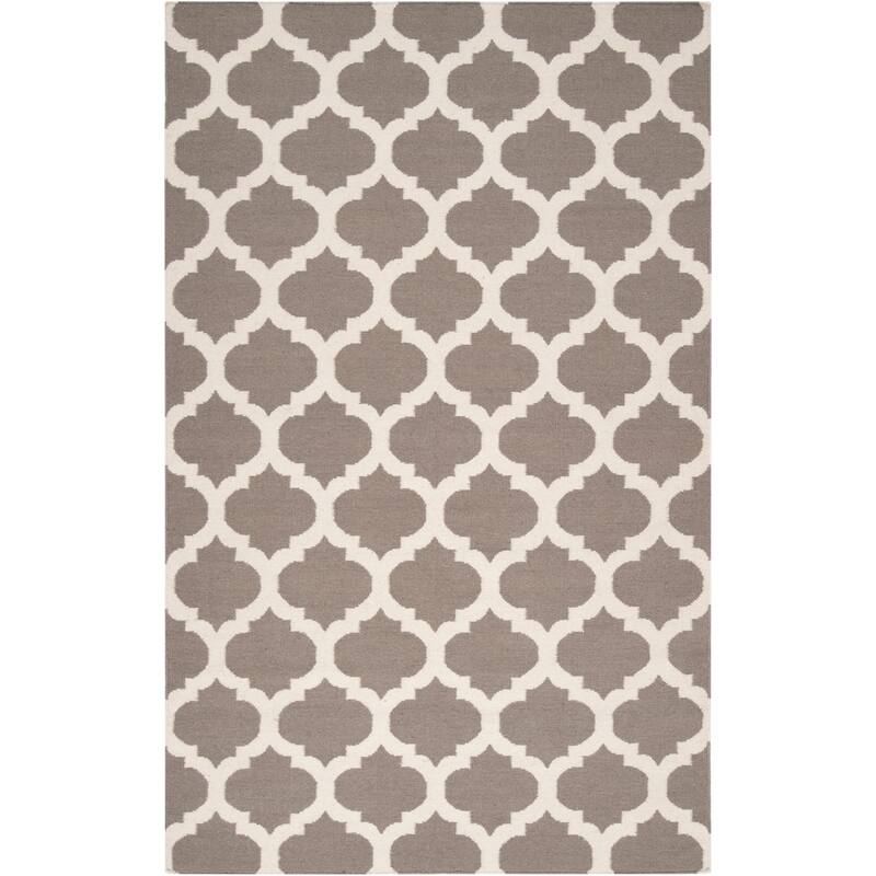 Hand-woven Beige Caroni Wool Area Rug - 5' x 8'/Surplus