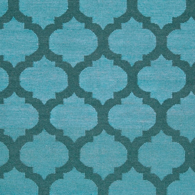 Hand-woven 'Caroni' Blue Wool Area Rug - 8' x 11'/Surplus