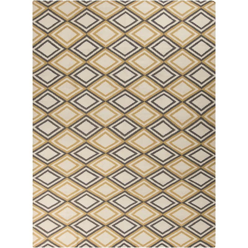 Hand-woven 'Caroni' Ivory Wool Area Rug - 8' x 11' - 8' x 11' - 8' x 11' - Ivory