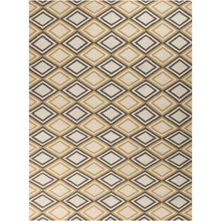 Hand-woven 'Caroni' Ivory Wool Area Rug - 8' x 11' - 8' x 11'