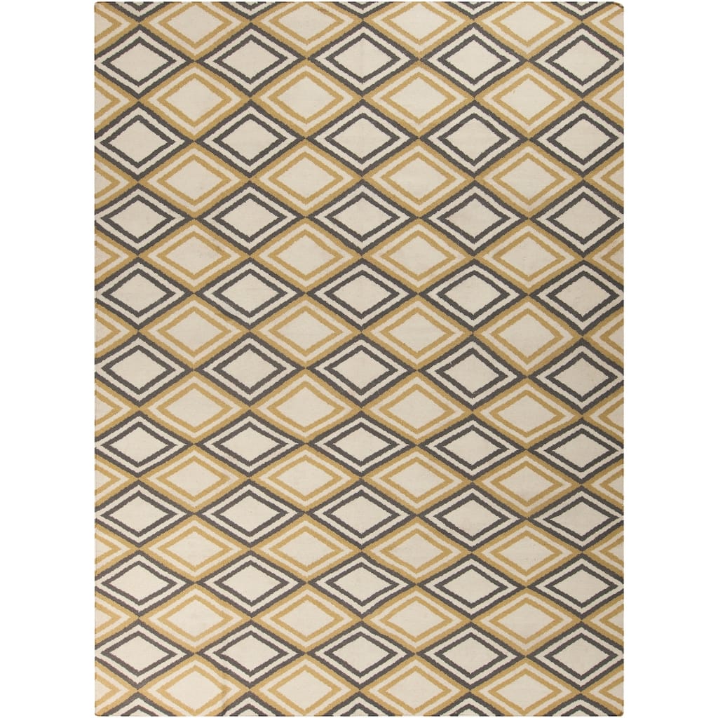 Hand-woven 'Caroni' Ivory Wool Area Rug - 8' x 11' - 8' x 11'