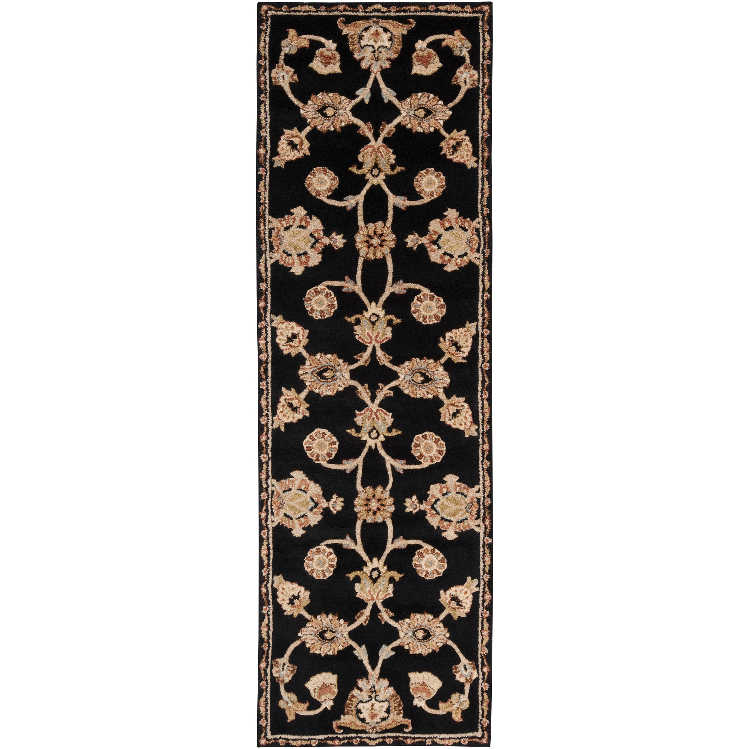 Hand tufted Laguna Black Wool Rug (26 X 8)