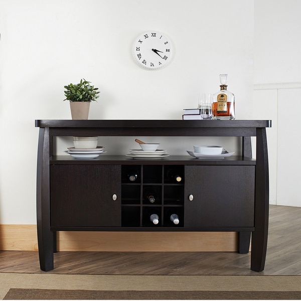 table buffet of furniture contemporary america wilbur Furniture Espresso America Dark Table Buffet of Zarina