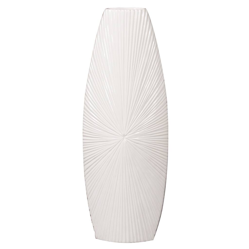 White 22-inch Ceramic Vase